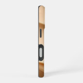 Coque iPhone 16 Vagues Abstraites beiges douces (Côté droit)