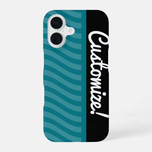 Coque iPhone 16 Vagues bleues (Verso)