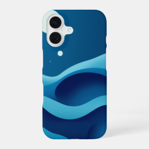 Coque iPhone 16 Vagues célestes : Une Abstraite rêveuse
