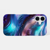 Coque iPhone 16 Vagues Colorées (Verso Horizontal)