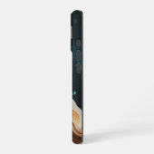 Coque iPhone 16 Vagues cosmiques abstraites (Côté gauche)