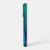 Coque iPhone 16 Vagues de différentes couleurs du bleu au vert (Côté gauche)