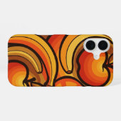 Coque iPhone 16 Vagues de Fruits Rétro (Verso Horizontal)