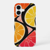 Coque iPhone 16 Vagues de Fruits Rétro (Verso)