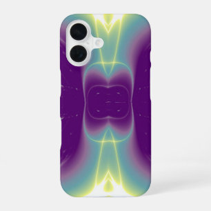 COQUE iPhone 16 VAGUES DE LUMIÈRE VERT TEINTÉ DE VIOLET