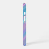 Coque iPhone 16 Vagues iridescentes holographiques (Côté gauche)