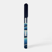 Coque iPhone 16 Vagues Lunaires Rétro (Côté droit)