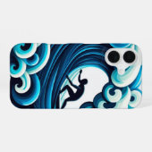 Coque iPhone 16 Vagues océaniques (Verso Horizontal)
