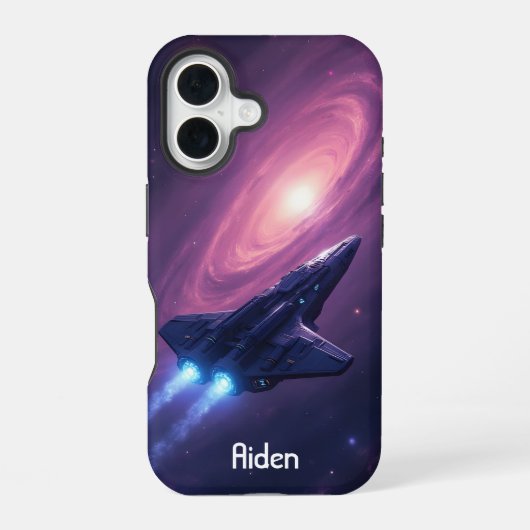 Coque iPhone 16 Vaisseau Galaxie (Verso)