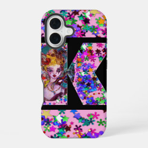 COQUE iPhone 16 VALENTINE VENETIAN MASQUERADE MONOGRAMME LETTRE K
