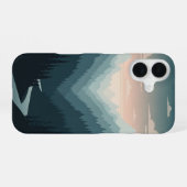 Coque iPhone 16 Vallée de montagne vintage (Verso Horizontal)