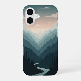 Coque iPhone 16 Vallée de montagne vintage