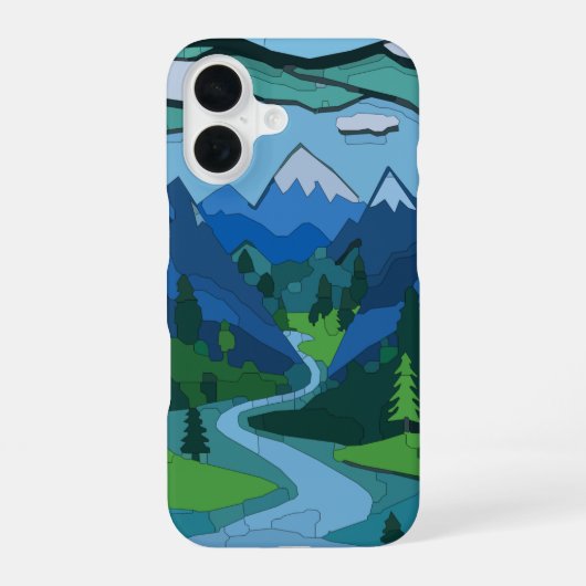 Coque iPhone 16 Vallée de Mountain River (Verso)