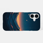 Coque iPhone 16 Vallée Rétro de la Chute d'Étoiles (Verso Horizontal)