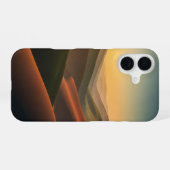 Coque iPhone 16 Vallée vintage aux tons terreux (Verso Horizontal)