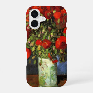 Coque iPhone 16 Vase avec des papillons rouges Vincent van Gogh