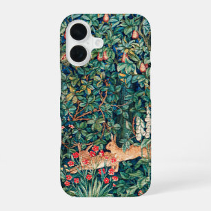 Coque iPhone 16 VÉGÉTATION, ANIMAUX DE LA FORÊT Lièvres,Floral ver