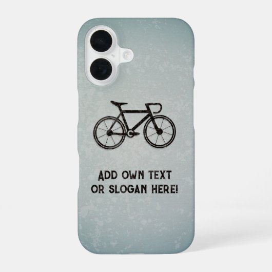 Coque iPhone 16 Vélo de course et de route - votre slogan ou votre (Verso)