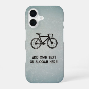 Coque iPhone 16 Vélo pour la course et la route - votre slogan ou