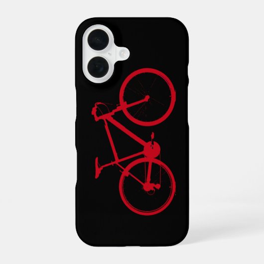 Coque iPhone 16 vélo rouge, cyclisme (Verso)