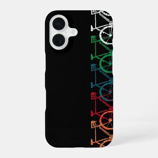 Coque iPhone 16 Vélos de différentes couleurs (Verso)