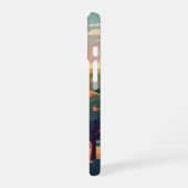 Coque iPhone 16 Verger au Coucher de Soleil Rétro (Côté gauche)