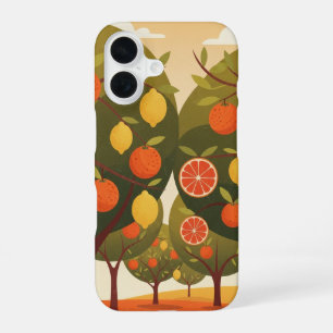 Coque iPhone 16 Verger de Citronniers Vintage