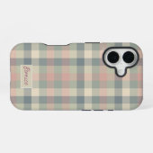 Coque iPhone 16 Vérifications pastel poussiéreuses (Verso Horizontal)