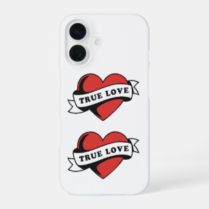 Coque iPhone 16 Véritable amour Tatouage Coeur Design romantique