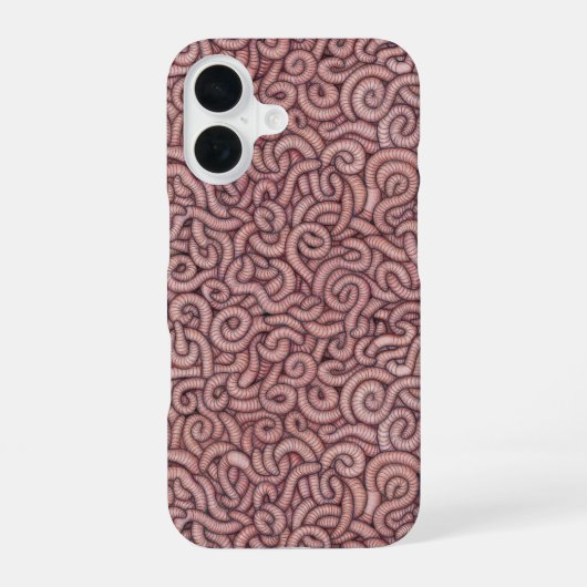 Coque iPhone 16 vers de terre (gros) (Verso)