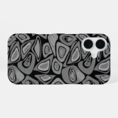 Coque iPhone 16 Vert, abstrait, rétro (Verso Horizontal)