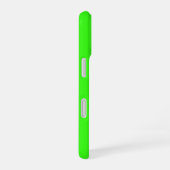 Coque iPhone 16 Vert néon uni (Côté droit)