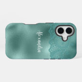 Coque iPhone 16 Vert œuf de Robin (Verso Horizontal)