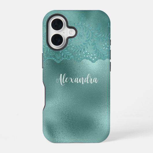 Coque iPhone 16 Vert œuf de Robin (Verso)