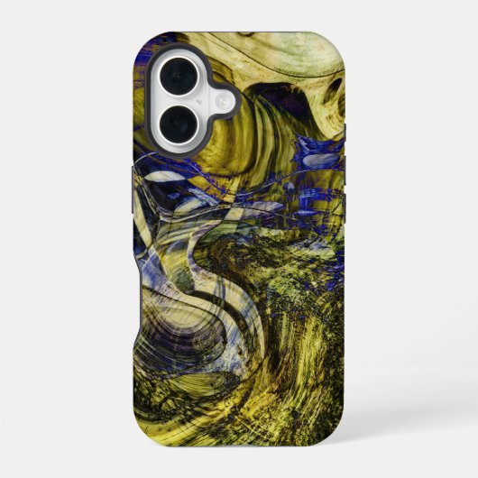 Coque iPhone 16 Vert olive abstrait d'Avignon (Verso)