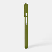 Coque iPhone 16 Vert olive couleur unie (Côté gauche)