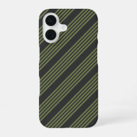 Vert olive et charbon de bois cinq bandes motif