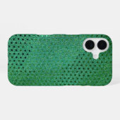 Coque iPhone 16 Vert Paillettes Scintillement (Verso Horizontal)