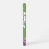 Coque iPhone 16 Vert sauge floral (Côté gauche)