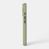 Coque iPhone 16 Vert sauge poussiéreux uni (Côté gauche)