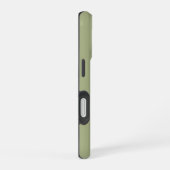 Coque iPhone 16 Vert sauge poussiéreux uni (Côté droit)