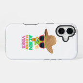 Coque iPhone 16 Vibes de plage estivale rétro alien (Verso Horizontal)