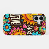 Coque iPhone 16 Vibes positives uniquement (Verso Horizontal)