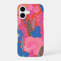 Vibrant Tropical Floral Jungle Rouge Personnalisé