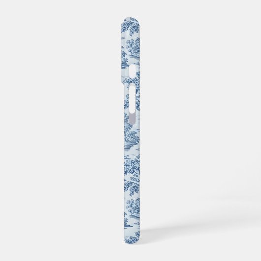 Coque iPhone 16 Village Blue Toile (Côté gauche)