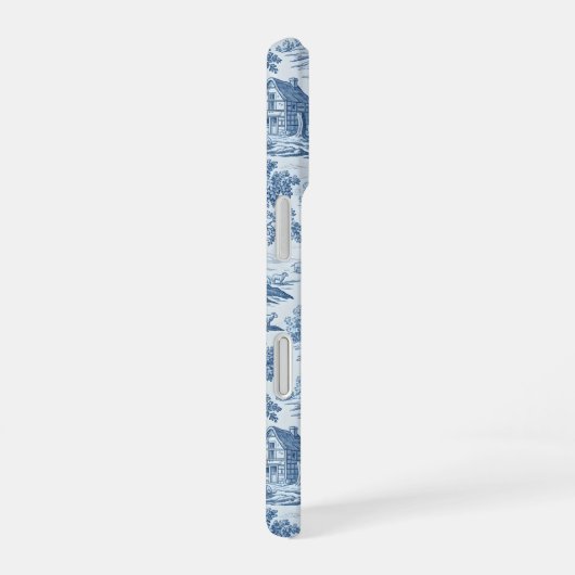 Coque iPhone 16 Village Blue Toile (Côté droit)