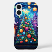 Coque iPhone 16 Village de Noël