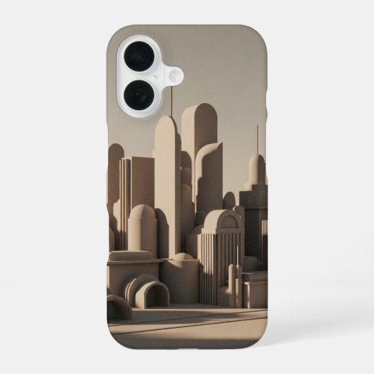Coque iPhone 16 Ville arrondie vintage (Verso)