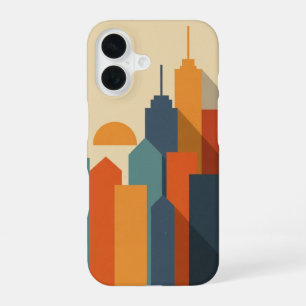 Coque iPhone 16 Ville géométrique vintage