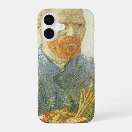 Coque iPhone 16 Vincent van Gogh - Autoportrait devant l'Easel (Verso)